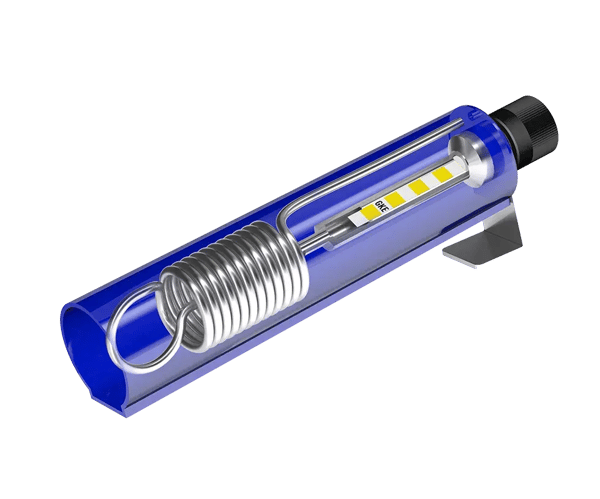 Vista in sezione del Test di Simulazione Bowie Dick